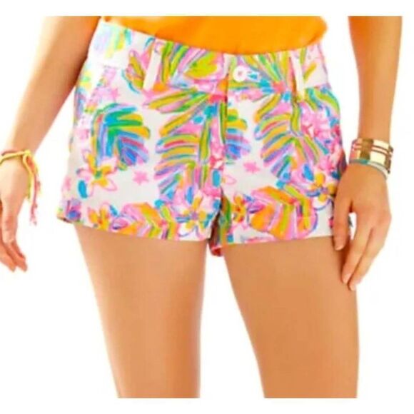 Lilly Pulitzer Walsh 3" Shorts Resort White Summer Haze Size 00 - Picture 1 of 6